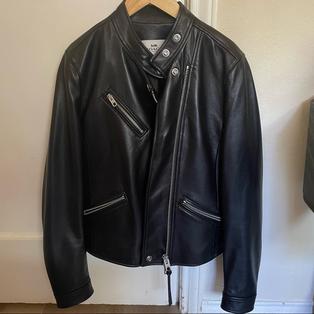 Coach Uptown Racer Leather Jacket